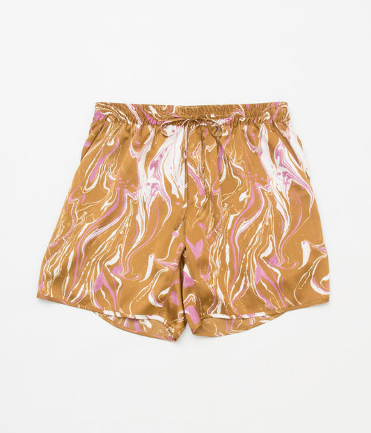 GREI. "TRACK SHORT / MARBLE PRINT"(CURRY)