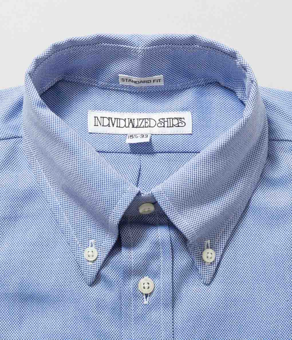 INDIVIDUALIZED SHIRTS "ROYAL OXFORD (STANDARD FIT BUTTON DOWN SHIRT)" (BLUE)