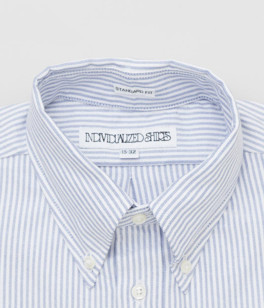 INDIVIDUALIZED SHIRTS "UNIVERSITY STRIPE STANDARD FIT BD SHIRT (MARINE)"