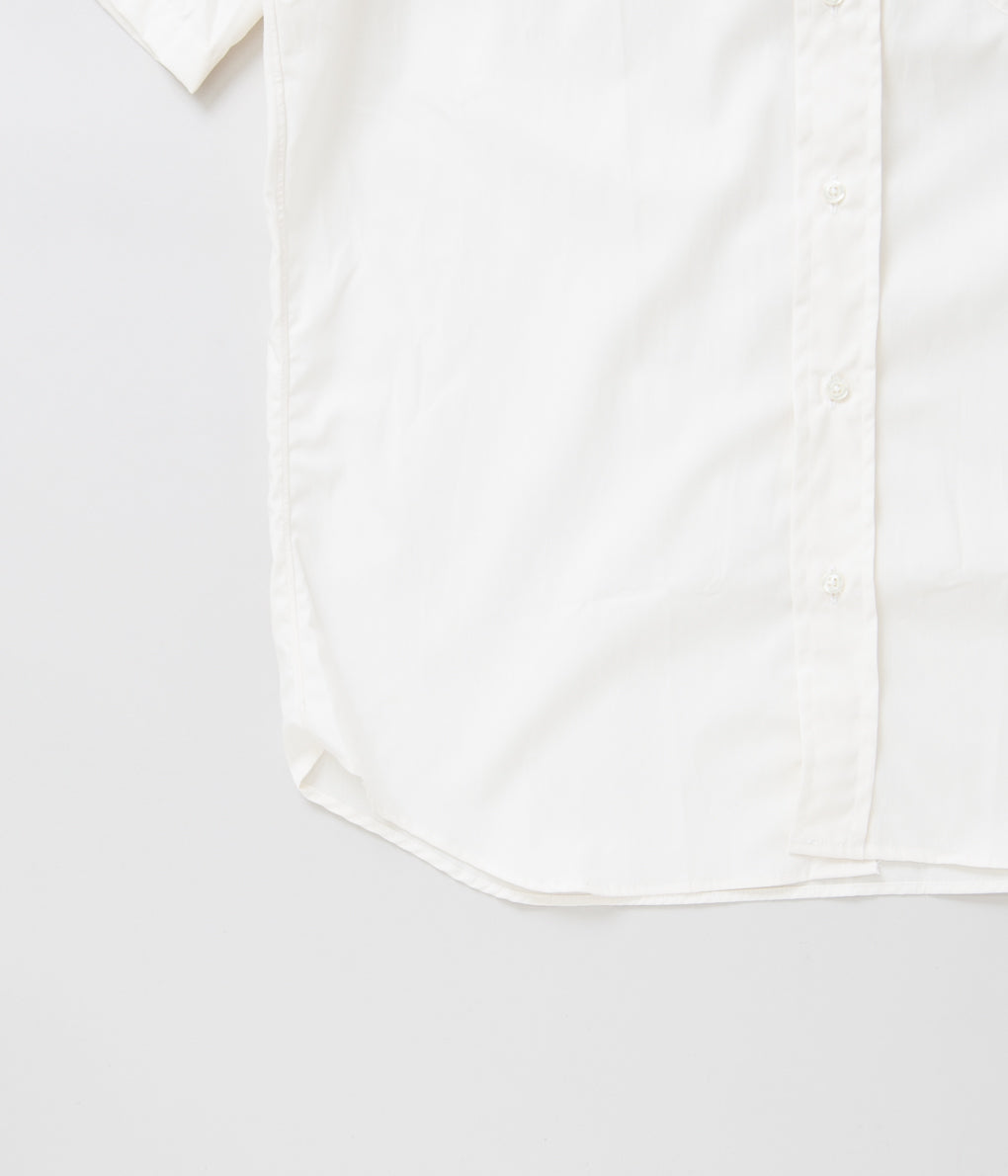 INDIVIDUALIZED SHIRTS "PREMIER POPLIN NEW STANDARD FIT SHORT SLEEVE SHIRT(OFF WHITE)"