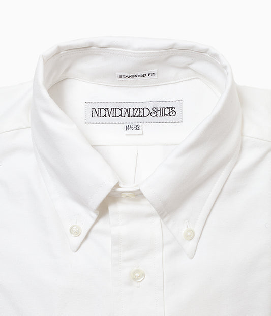 INDIVIDUALIZED SHIRTS "REGATTA OXFORD (STANDARD FIT BUTTON DOWN SHIRT)(WHITE)"