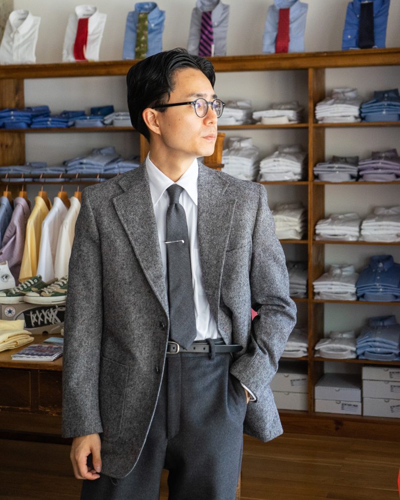 INDIVIDUALIZED CLOTHING "DONEGAL TWEED SPORTCOAT"(GRAY)