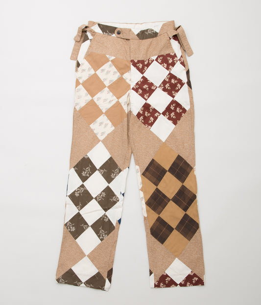 BODE "PONY CALICO QUILT TROUSERS"(BROWN MULTI)