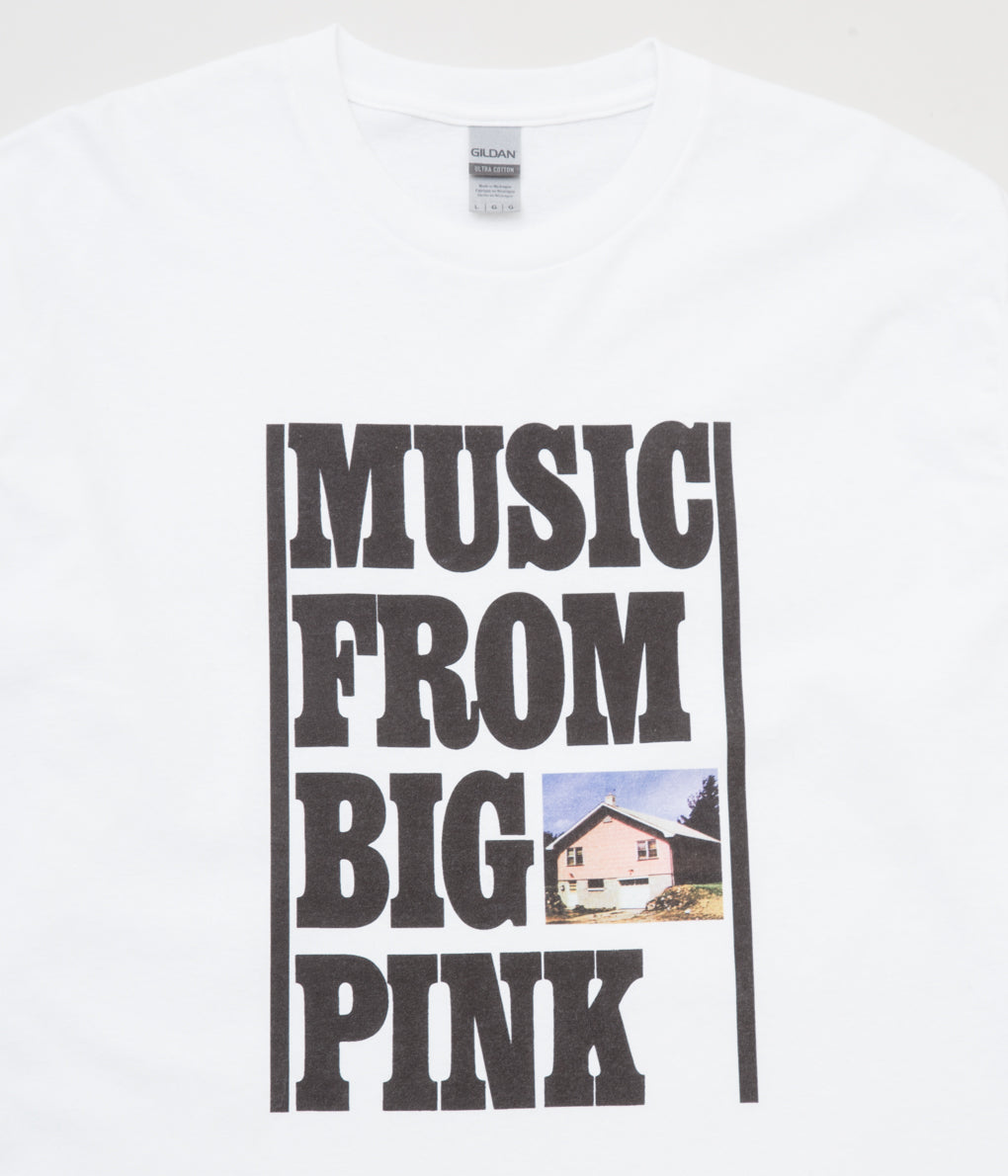 BLUESCENTRIC "MUSIC FROM BIG PINK L/S TEE"(WHITE)