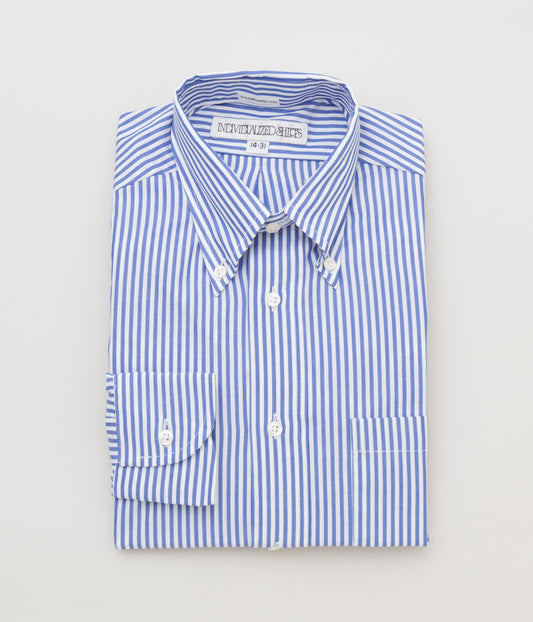 INDIVIDUALIZED SHIRTS "BENGAL STRIPE (STANDARD FIT BUTTON DOWN SHIRT) (BLUE)"