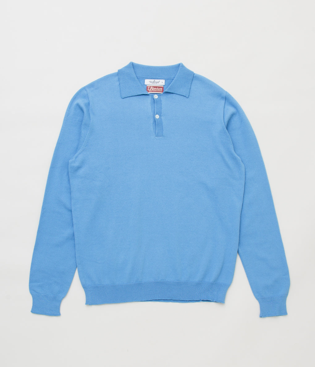 USONIAN SPORTSWEAR "RENE LONG SLEEVE POLO"(FIUME)