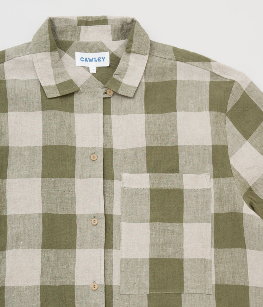 CAWLEY "AUGUST SHIRT" (GREEN FLAX)