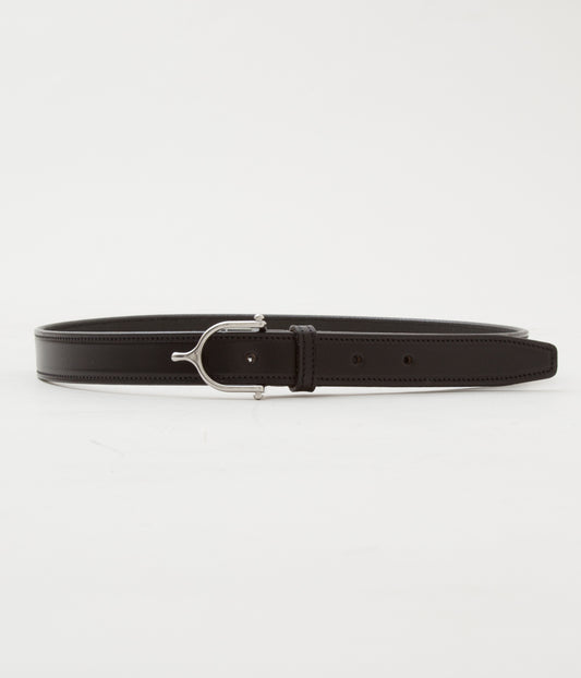 TORY LEATHER "[2717] 1" SPUR BUCKLE BELT "(BLACK×NICKEL)