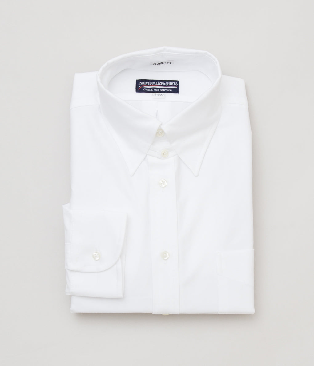 INDIVIDUALIZED SHIRTS "CAMBRIDGE OXFORD HERITAGE COLLECTION TAB COLLAR SHIRT(WHITE)"