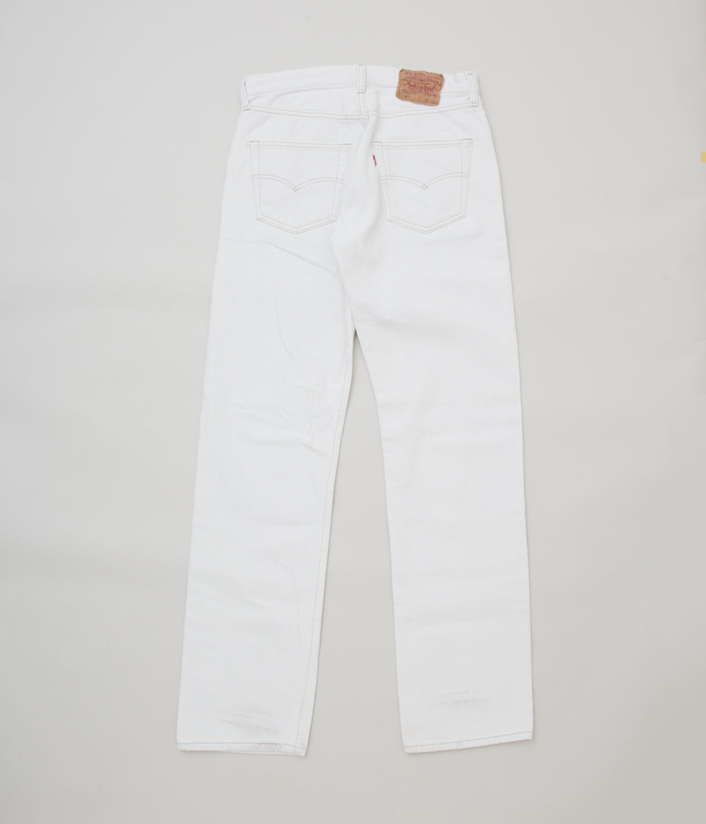 VINTAGE "90's LEVI'S 501 WHITE MADE IN USA "(W30/L31)