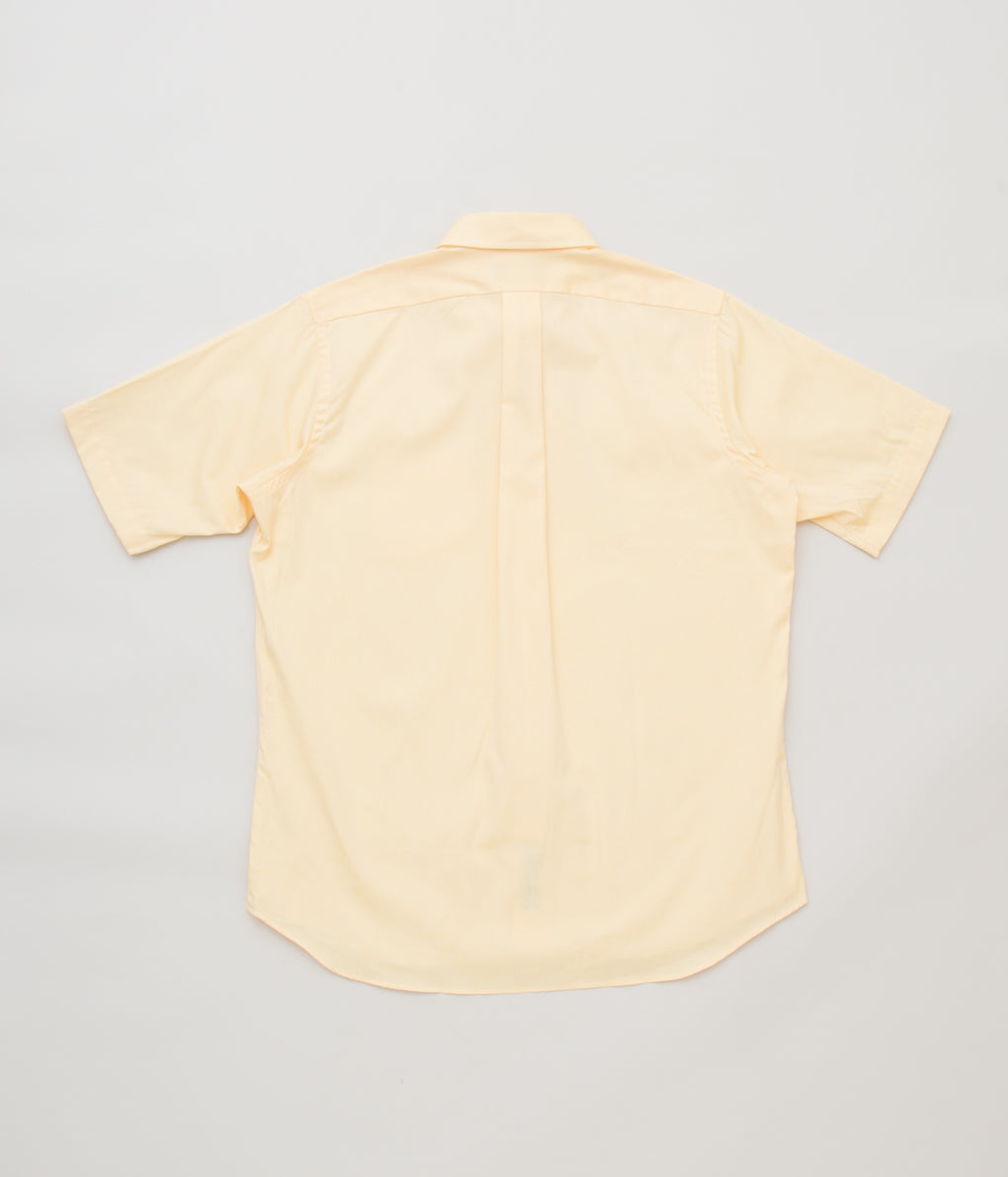 INDIVIDUALIZED SHIRTS "PINPOINT OXFORD TWO PLY 80S (NEW STANDARD FIT MBDM SHORT SLEEVE SHIRT)"(YELLOW)