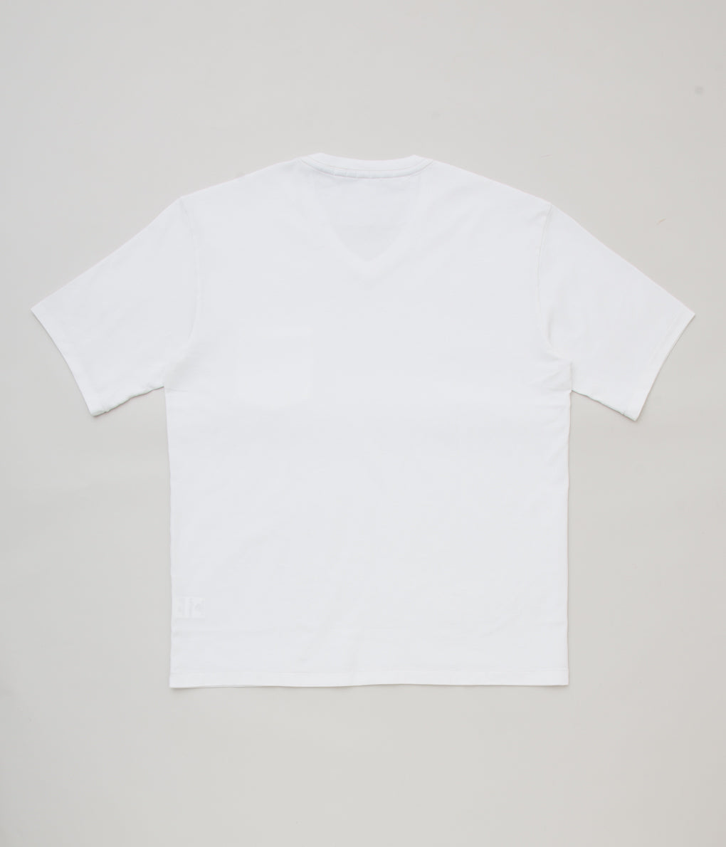 ANSNAM "T-SHIRT V NECK (WEST INDIAN SEA ISLAND COTTON)"(WHITE)