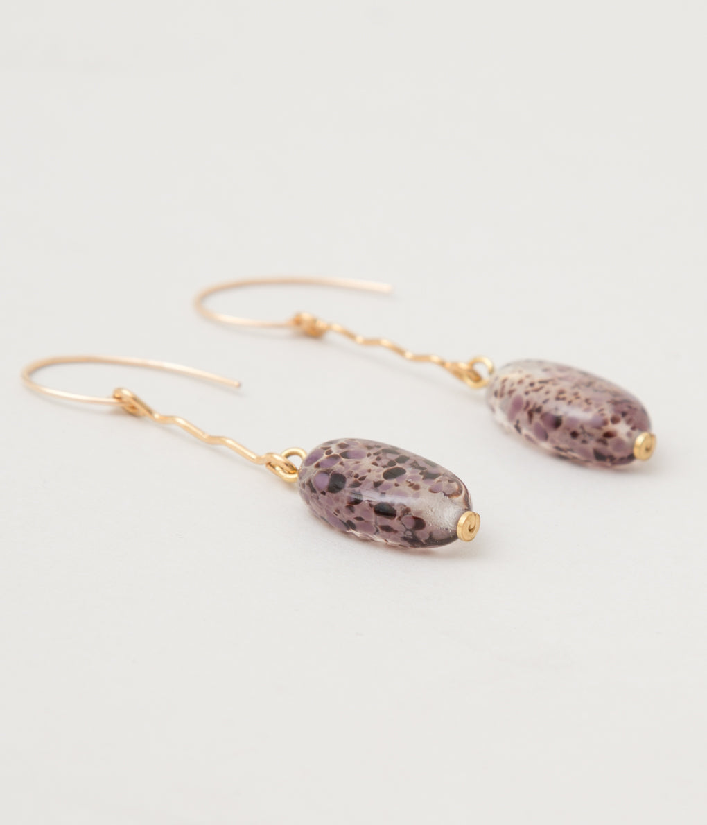 SISI JOIA "WIGGLY EARRINGS" (DOT PURPLE)