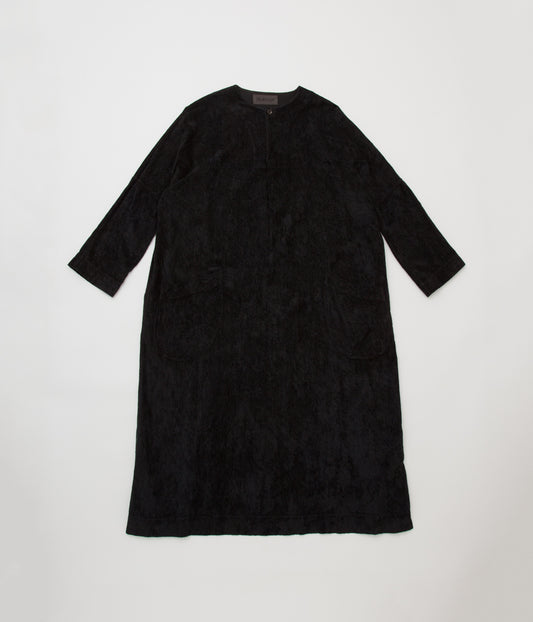 BEAUGAN "VELVET SACK DRESS" (INDIGO MUDDYED BLACK)