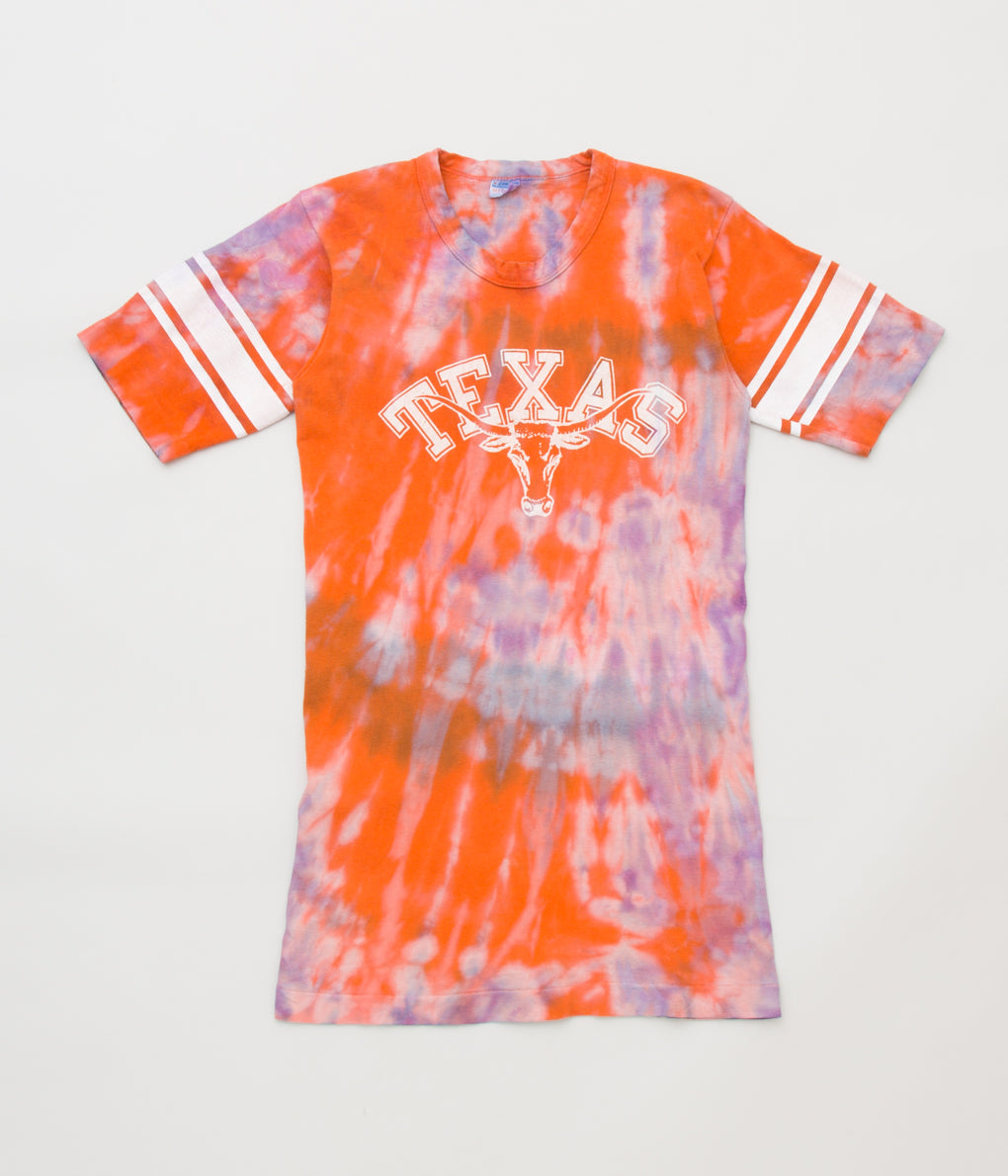 GRATEFUL DREAD × MAIDENS SHOP WOMEN "TIE DYE 70'S CHAMPION "TEXAS" TEE"(ORANGE)