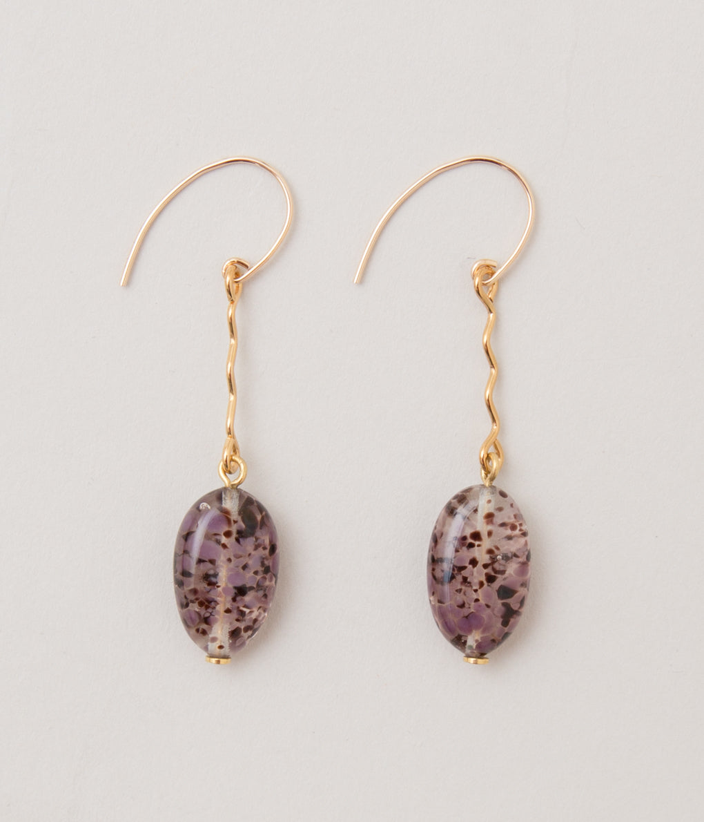 SISI JOIA "WIGGLY EARRINGS" (DOT PURPLE)