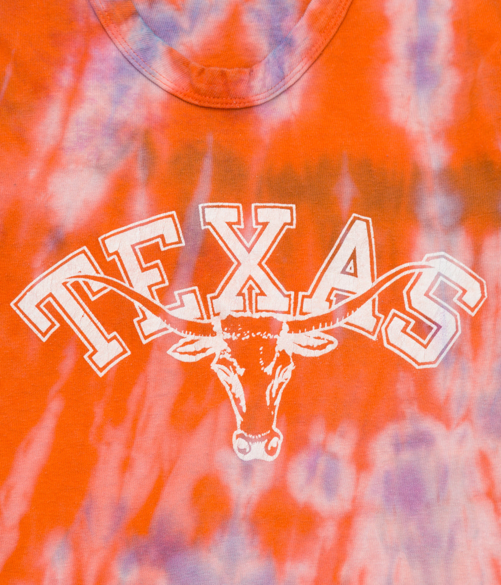 GRATEFUL DREAD × MAIDENS SHOP WOMEN "TIE DYE 70'S CHAMPION "TEXAS" TEE"(ORANGE)