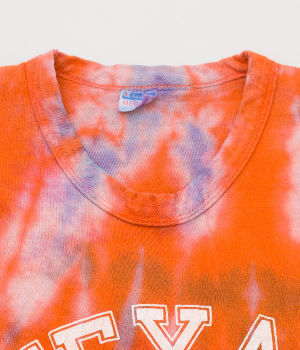 GRATEFUL DREAD × MAIDENS SHOP WOMEN "TIE DYE 70'S CHAMPION "TEXAS" TEE"(ORANGE)