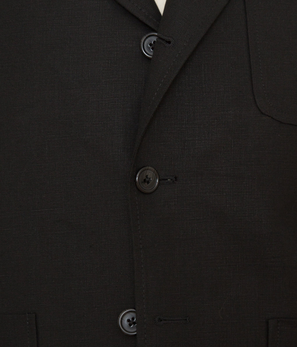 INDIVIDUALIZED CLOTHING "LINEN JACKET"(BLACK)