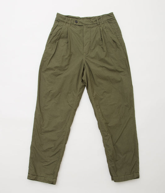 JAMES COWARD "PANTS FOR PIERRE BEAUGER (GARMENT DYED DOUBLE TYPWRITER)" (OLIVE)
