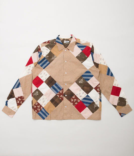 BODE "PONY CALICO QUILT LS SHIRT" (BROWN MULTI)