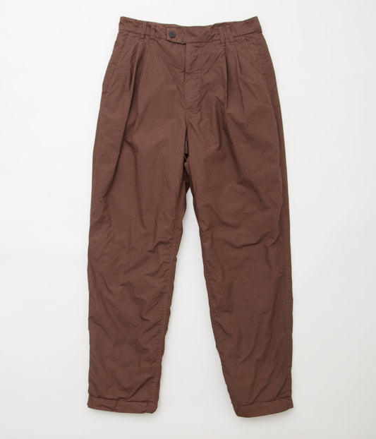 JAMES COWARD "PANTS FOR PIERRE BEAUGER (GARMENT DYED DOUBLE TYPWRITER)"(BROWN)