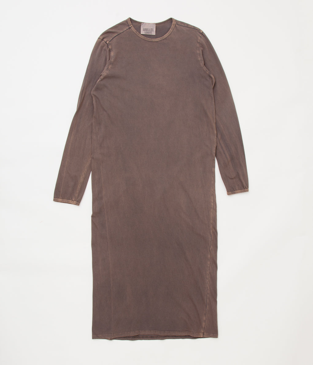 GABRIELA COLL GARMENTS "NO.154 LONG SLEEVE T-SHIRT DRESS" (BLACK SALT WASH)
