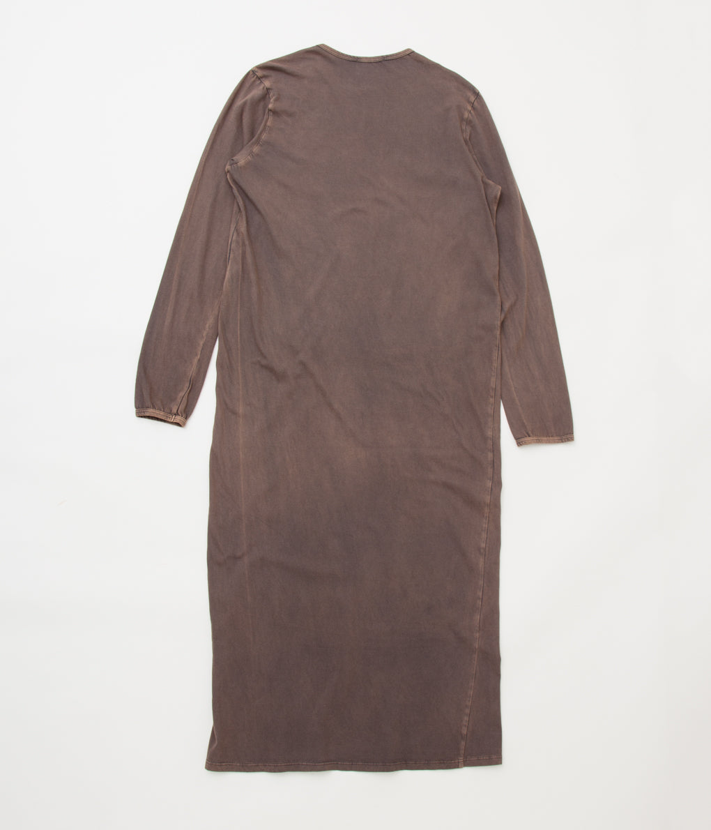 GABRIELA COLL GARMENTS "NO.154 LONG SLEEVE T-SHIRT DRESS" (BLACK SALT WASH)