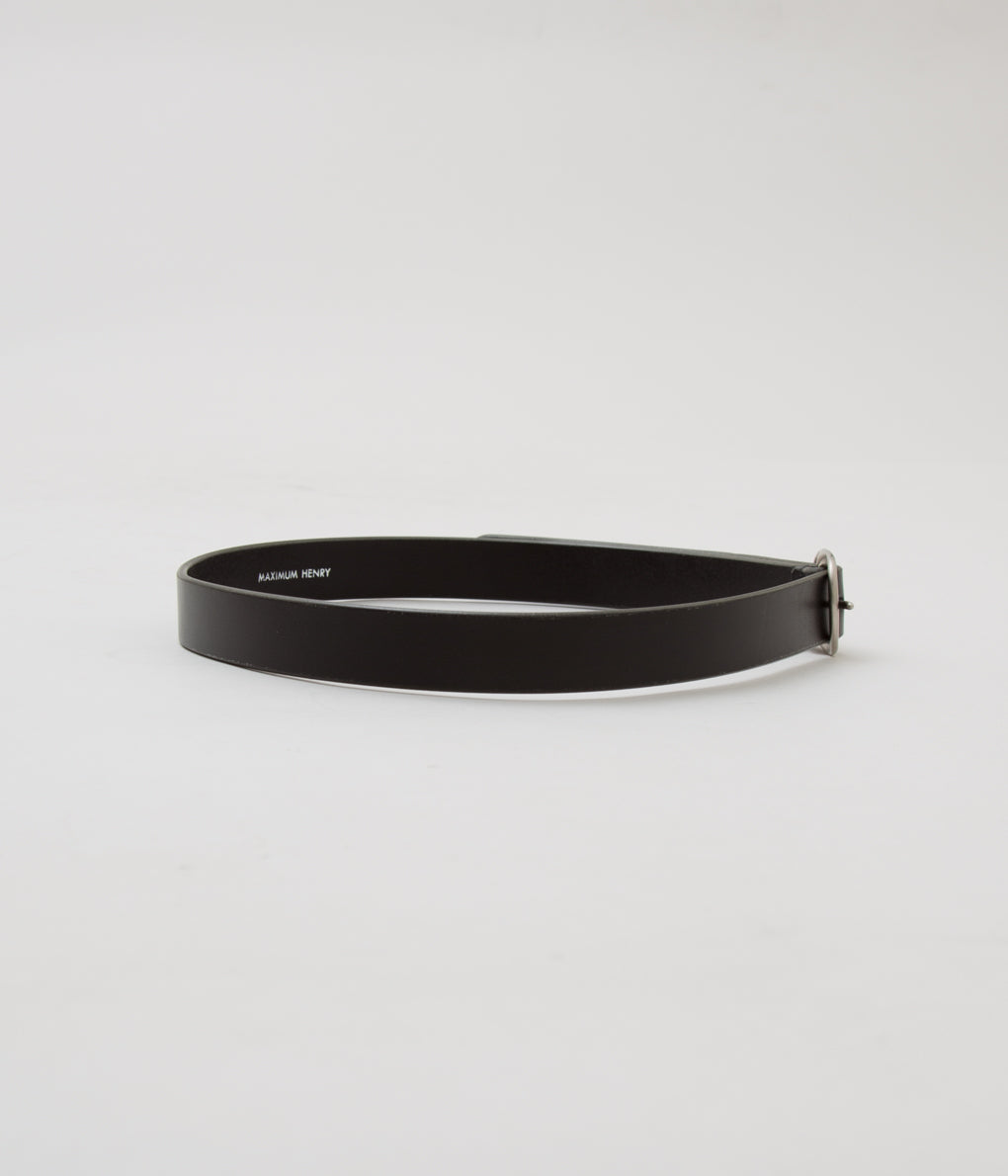 MAXIMUM HENRY "SLIM OVAL BELT"(BLACK)