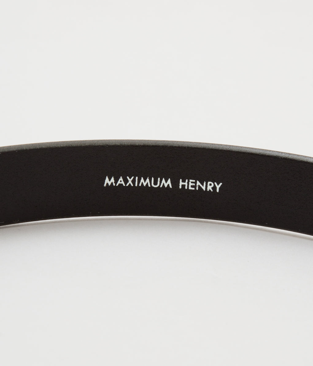 MAXIMUM HENRY "SLIM OVAL BELT" (BLACK)