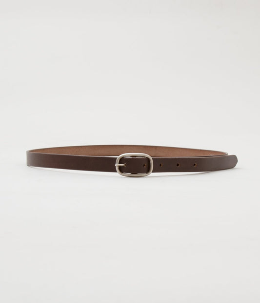 MAXIMUM HENRY "VERY SLIM OVAL BELT"(BROWN)