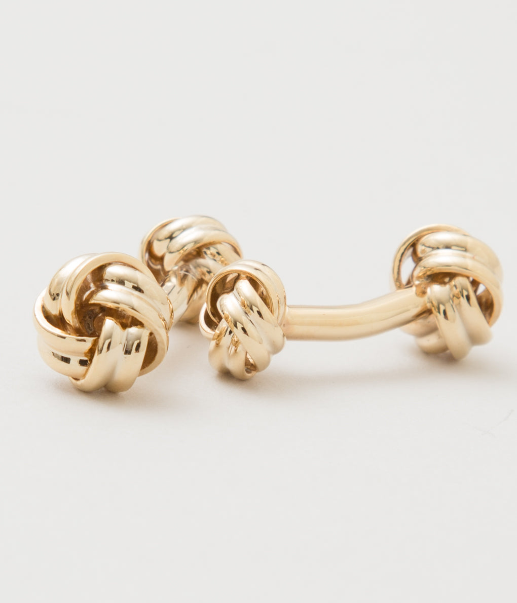 FINE AND DANDY "CUFF LINKS KNOT"(GOLD)